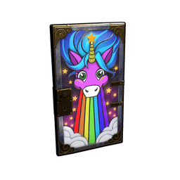 Rainbow Pony Metal Door